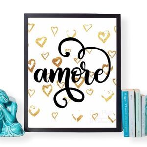 Amore Hearts Print 
